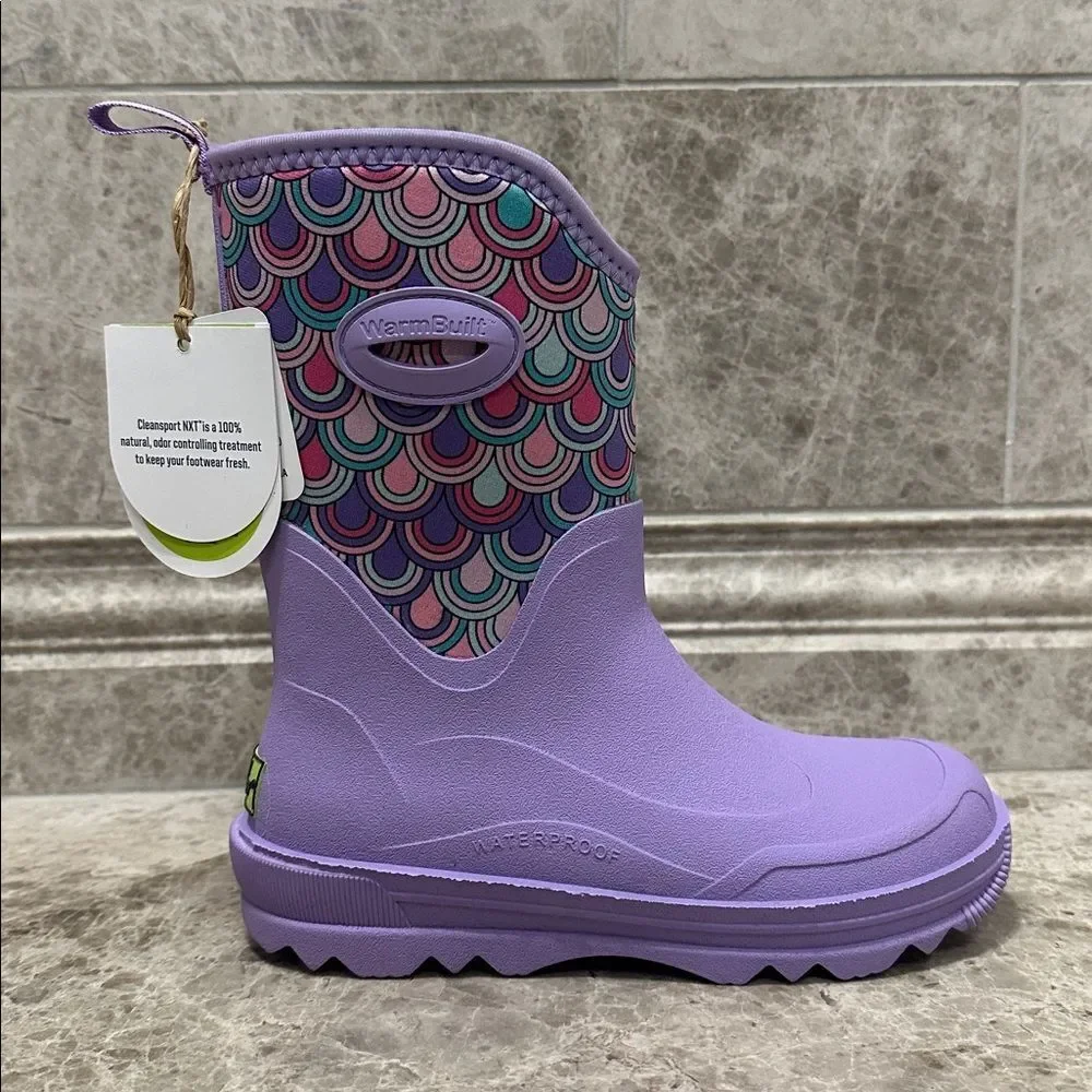 Western Chief Girls Waterproof Neoprene Traverse Boots NEW Lilac Mermaid Size 12
